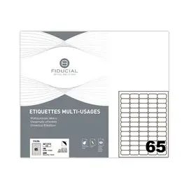 100 Planches de 65 étiquettes à coins ronds - 38 x 21,2 mm - FIDUCIAL OFFICE SOLUTIONS photo du produit