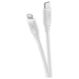 C&acirc;ble USB-C / Lightning - Silicone - Blanc - T'NB photo du produit