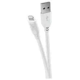 C&acirc;ble USB-A / Lightning silicone - Blanc photo du produit