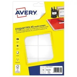 160 éTiquettes multi, usages AVERY 38,5x65 mm, blanc photo du produit