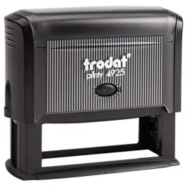 Tampon personnalisable TRODAT Printy 4925 - Boîtier bleu - Encre noire - 82 x 25 mm photo du produit