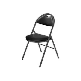 Chaise d'accueil pliante -  Piètement acier époxy noir photo du produit