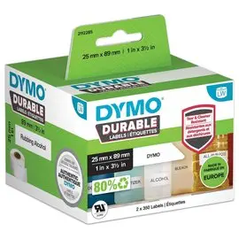 2 rouleaux de 350 étiquettes DYMO Durable LW identification - 25 x 89 mm photo du produit