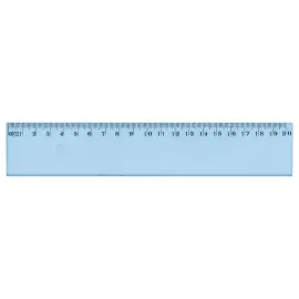 R&egrave;gle plate 20 cm Plastique Bleu Incassable - Gradu&eacute;e en mm - Wonday photo du produit