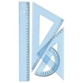 Set 4 pi&egrave;ces de Mesure en Plastique Bleu Incassable - Wonday photo du produit