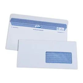 100 Enveloppes Secure blanches - 112x225 mm - Fen&ecirc;tre 45X100 mm - 90g - GPV photo du produit