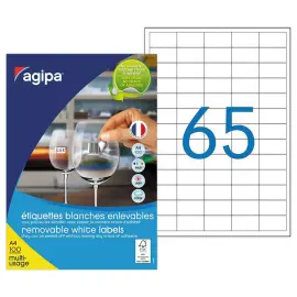 100 Planches d'&eacute;tiquettes MU 38X21.2mm soit 6500 &eacute;tiquettes photo du produit