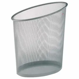 Corbeille &agrave; papier m&eacute;tal mesh 18L - gris - ALBA photo du produit
