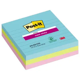 3 Notes repositionnables - Miami - Super Sticky  - 10,1x10,1cm - POST IT photo du produit