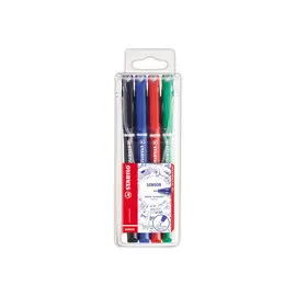 4 Pochette de 4 stylos-feutres SENSOR F - Coloris assortis - STABILO photo du produit
