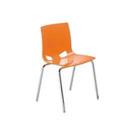Chaise coque design Fondo orange photo du produit