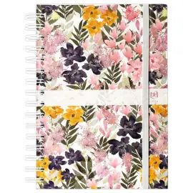 Agenda semainier  Flowers - 15x21cm - Rose - Janvier à décembre - OXFORD photo du produit