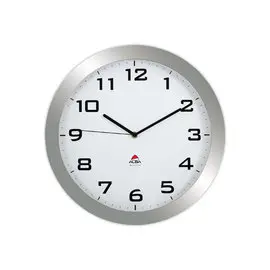 Horloge murale silencieuse gris métal 38 cm - ALBA photo du produit