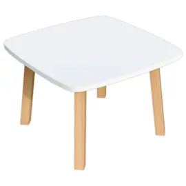 Table basse WOODY 60x60 cm blanc photo du produit
