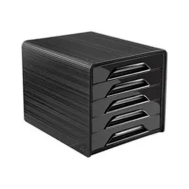 Module de classement 5 tiroirs standards corps noir noir photo du produit