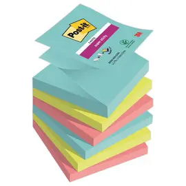 6 Notes repositionnables ZNotes Super Sticky 76x76 mm - COSMIC - POST IT photo du produit