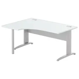 Bureau BUENOS AIRES compact retour &agrave; gauche gris/alu, L160 photo du produit