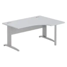 Bureau BUENOS AIRES compact retour à droite gris/alu, L160 photo du produit