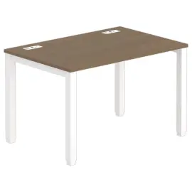 Bureau BRUXELLES 120 x 80 noyer - pieds blancs photo du produit