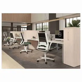 Bureau BRUXELLES 160 x 80 h&ecirc;tre - pieds aluminium photo du produit