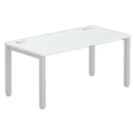Bureau BRUXELLES 160 x 80 gris - pieds aluminium photo du produit