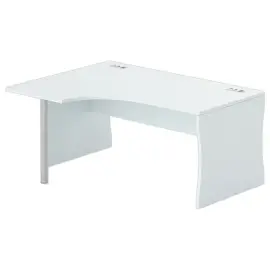Bureau BUDAPEST compact retour &agrave; gauche gris L160 photo du produit