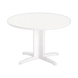 Table réunion ronde diam. 116cm blanc/blanc photo du produit