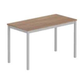 Table polyvalente rectangulaire 120 x 60 noyer / aluminium photo du produit