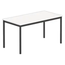 Table polyvalente rectangulaire 140 x 70 blanc / noir photo du produit
