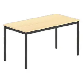 Table polyvalente rectangulaire 140 x 70 hêtre / noir photo du produit