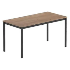 Table polyvalente rectangulaire 140 x 70 noyer / noir photo du produit