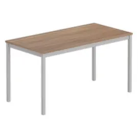 Table polyvalente rectangulaire 140 x 70 noyer / aluminium photo du produit
