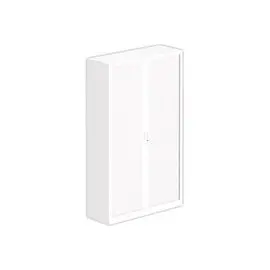 Armoire haute à rideaux 198x120 cm - blanc photo du produit