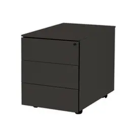 Caisson mobile en m&eacute;tal - 3 tiroirs - Anthracite photo du produit