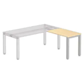 Retour BRUXELLES 98 x 60 plateau hêtre- pieds alu photo du produit