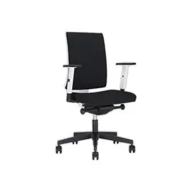 Siège de bureau synchrone NAVIGO - Noir & blanc - Accotoirs 2D montés photo du produit
