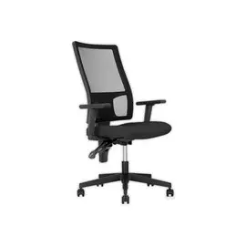 Siège de bureau à contact permanent Taktik en résille avec accotoirs - Noir - Monté photo du produit