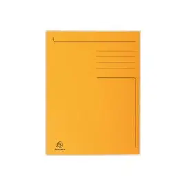 50 Chemises 3 rabats carton 280 g - Format A4 - orange - EXACOMPTA photo du produit