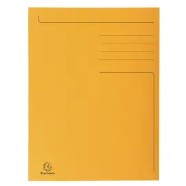 50 Chemises 3 rabats carton 280 g - Format A4 - orange - Exacompta photo du produit