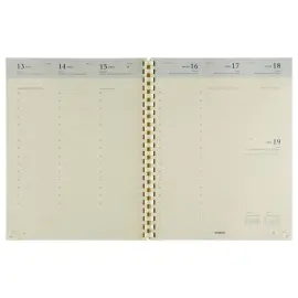 Recharge mill&eacute;sim&eacute; pour semainier spiral&eacute;  Concorde 21x27 cm - Janvier &agrave; d&eacute;cembre - BREPOLS photo du produit