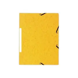 10 Chemises 3 rabats à élastiques 360 g - Dos de 1,5 cm - Jaune - EXACOMPTA photo du produit