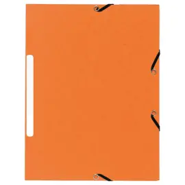 10 Chemises 3 rabats &agrave; &eacute;lastiques - Dos de 1,5 cm - Orange - Exacompta photo du produit
