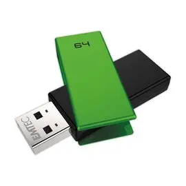 Clé USB 2.0 ECO C350 - 64Go - Vert - EMTEC photo du produit