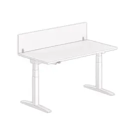 Cloisonnette pour bureau L. 160 blanc/alu photo du produit