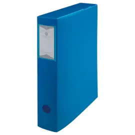 Bo&icirc;te de classement  en polypropyl&egrave;ne opaque - Dos 6 cm - bleu - Fiducial photo du produit
