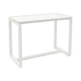 Table haute EASYDESK 150 x 75 cm pied blanc plateau blanc photo du produit