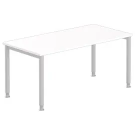 Table 140 x 80 blanc - pieds aluminium photo du produit