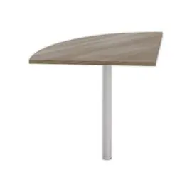 Angle liaison bureau 1 pied noyer/alu photo du produit