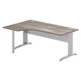 Bureau BUENOS AIRES compact retour &agrave; gauche noyer/alu, L180 photo du produit