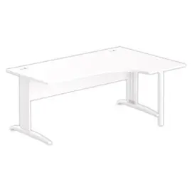 Bureau BUENOS AIRES compact retour à droite blanc/blanc, L180 photo du produit